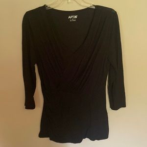 Black 3/4 sleeve top